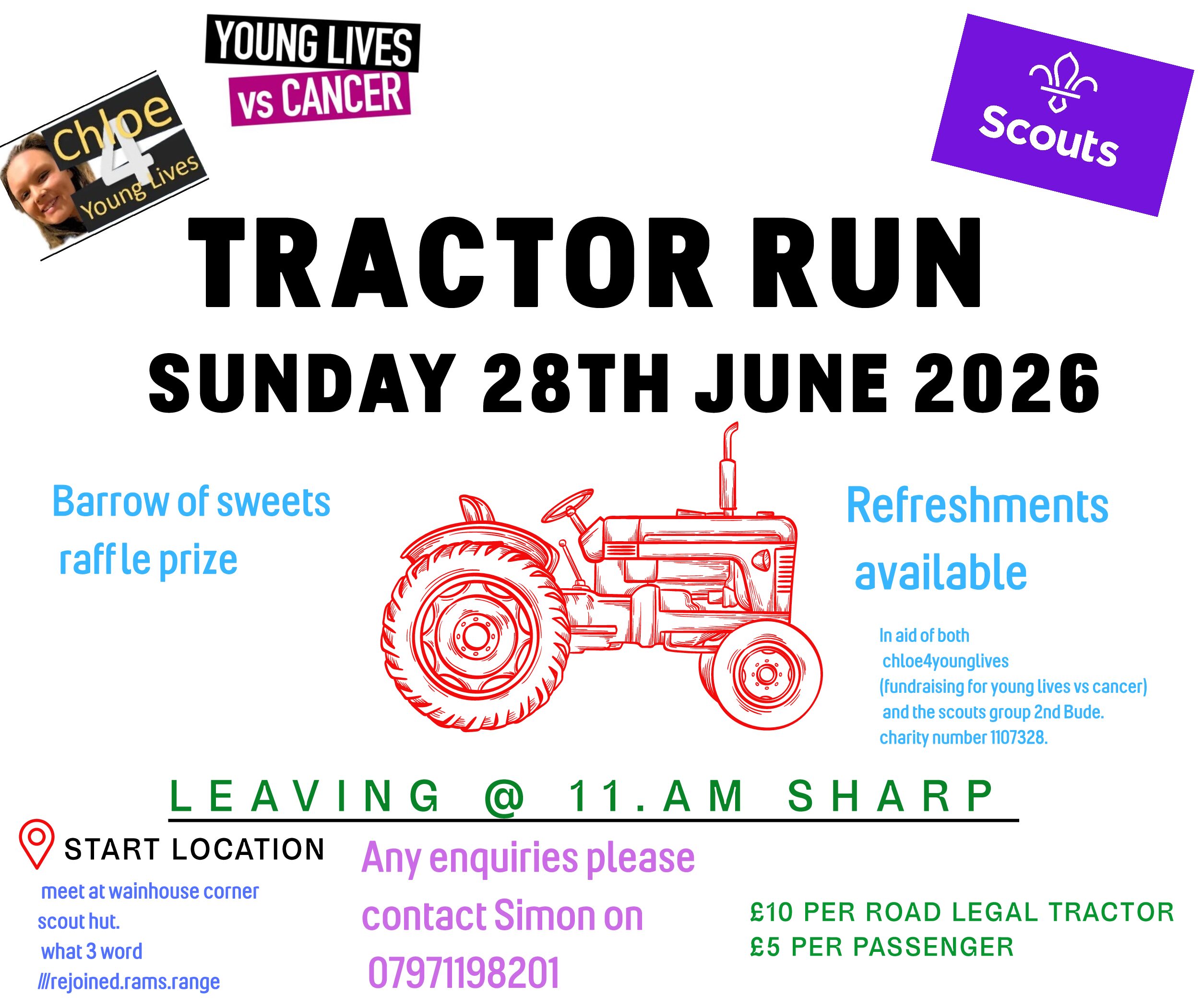 Charity Tractor Run – Tuesday 28th June